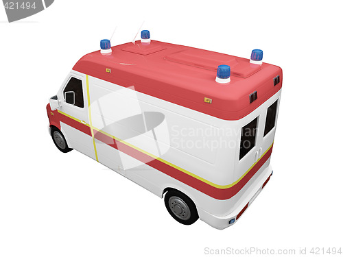 Image of AmbulanceEU isolated back view 01