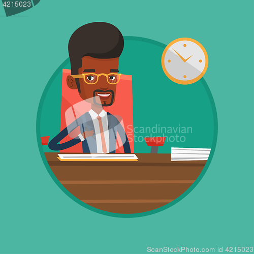 Image of Signing of business documents vector illustration.