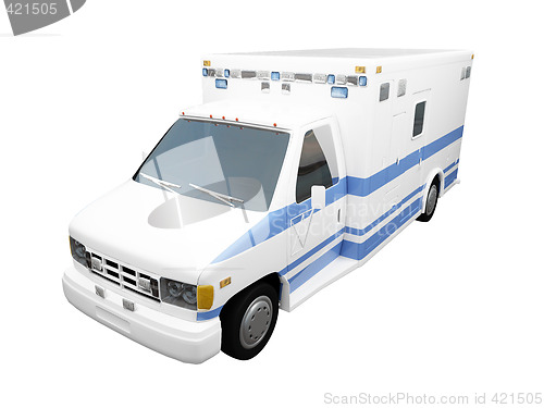 Image of AmbulanceUS isolated front view 02