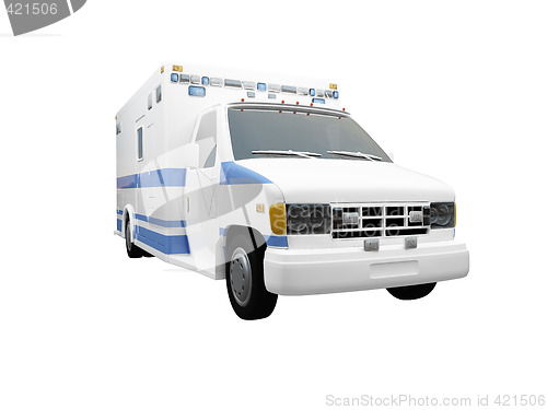 Image of AmbulanceUS isolated front view 03