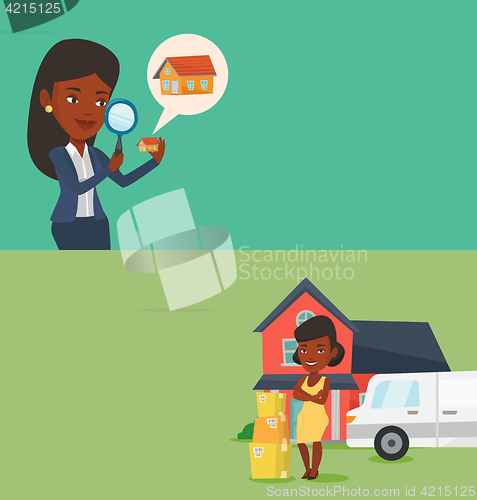 Image of Two real estate banners with space for text.