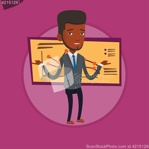 Image of Bancrupt business man vector illustration.