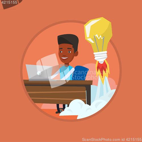 Image of Successful business idea vector illustration.