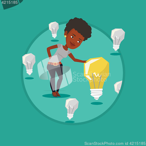 Image of Businesswoman having business idea.