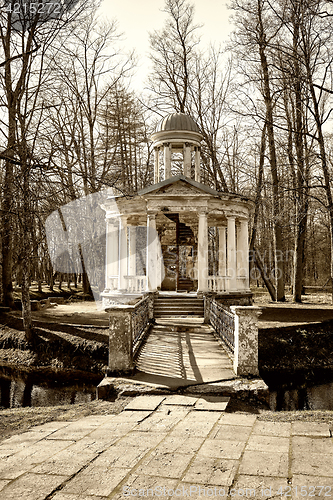 Image of old coffee pavilion - rotunda in Kemeri, Latvia