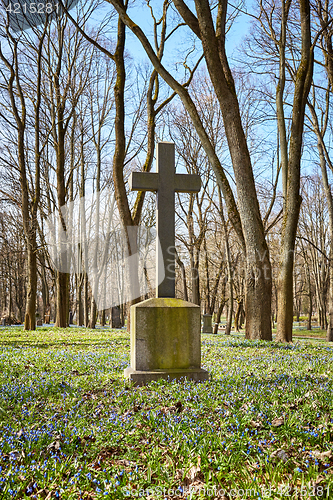 Image of old historic cemetery cross