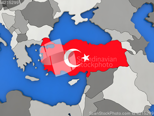 Image of Turkey on globe