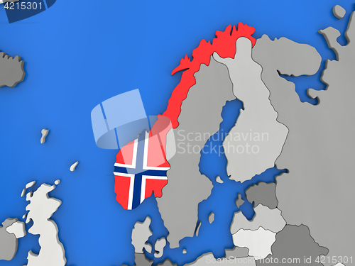 Image of Norway on globe