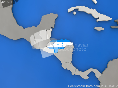 Image of Honduras on globe