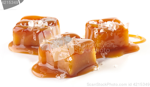 Image of homemade salted caramel pieces