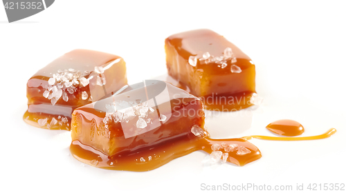Image of homemade salted caramel pieces