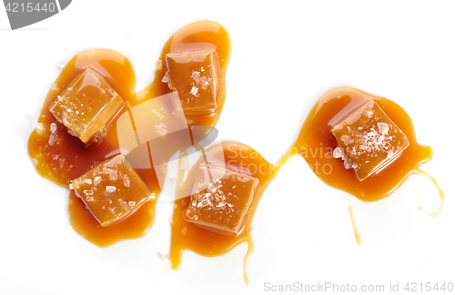 Image of homemade salted caramel pieces