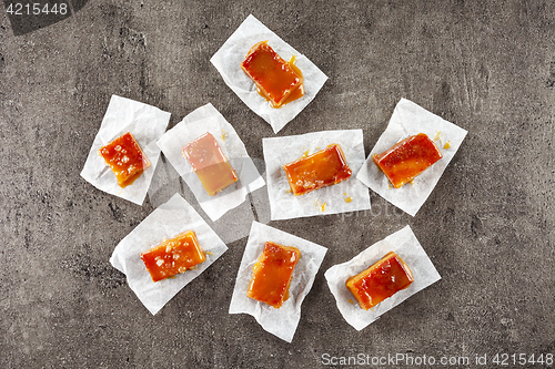 Image of homemade salted caramel candies