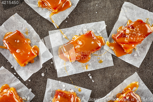 Image of homemade salted caramel candies