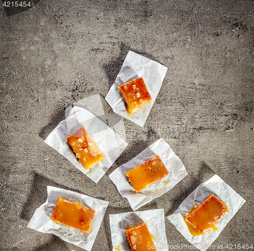 Image of homemade salted caramel candies