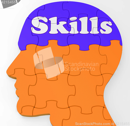 Image of Skills Brain Shows Abilities Competence And Training