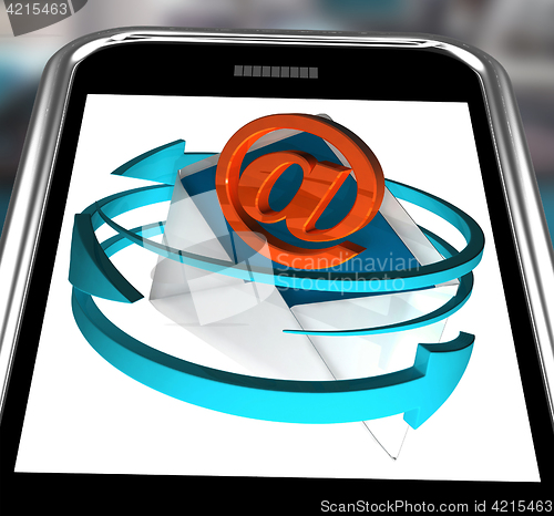 Image of Email Sign On Smartphone Showing Receiving Messages