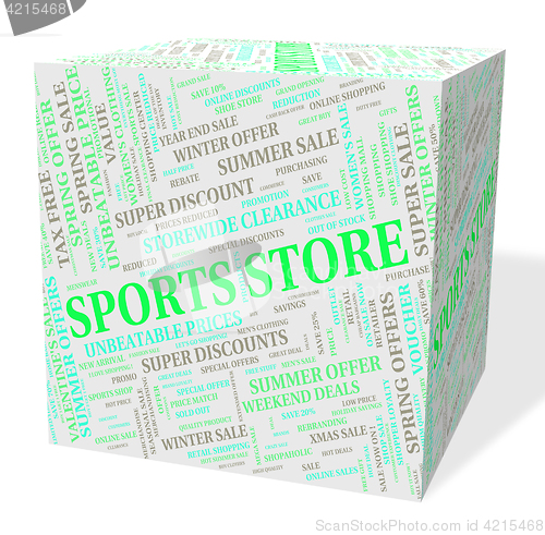 Image of Sports Store Represents Physical Recreation And Commercial