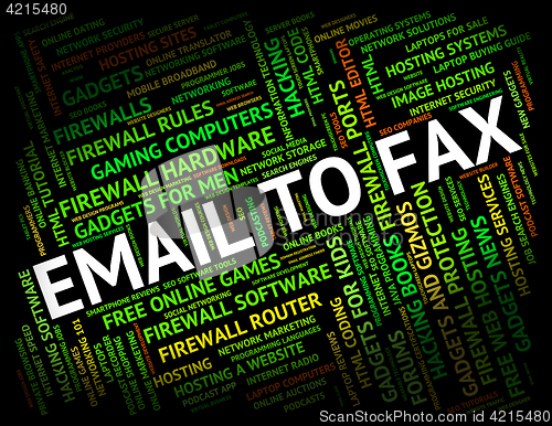 Image of Email To Fax Shows Send Message And Communication