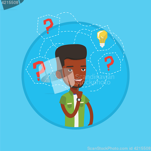 Image of Man having business idea vector illustration.