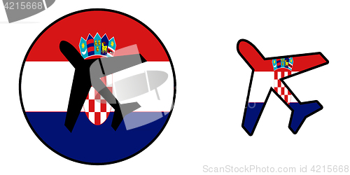 Image of Nation flag - Airplane isolated - Croatia