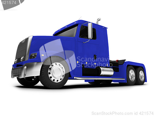 Image of Bigtruck isolated blue front view