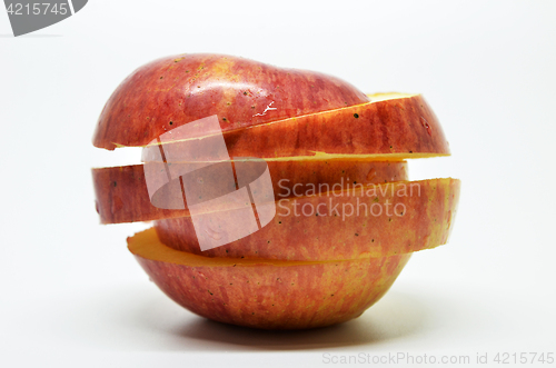 Image of Red apple sliced