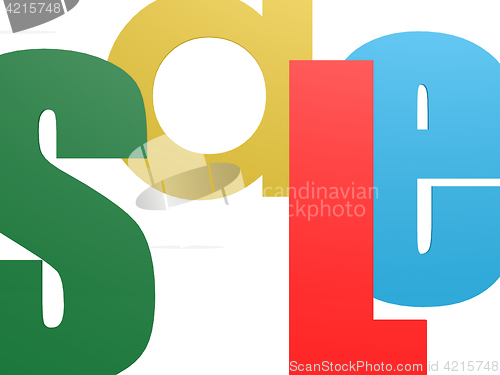 Image of Sale word with four colors