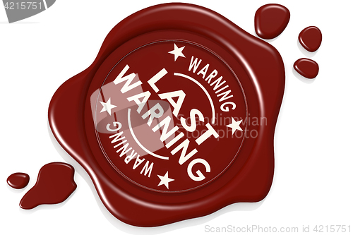 Image of Label seal of Last warning