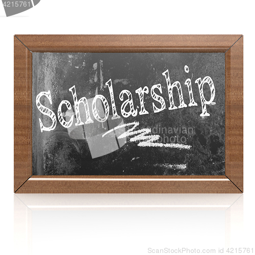 Image of Scholarship text written on blackboard