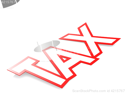 Image of Isolated tax word on white