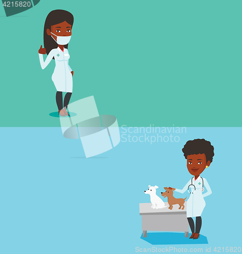 Image of Two medical banners with space for text.