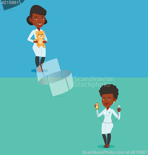 Image of Two medical banners with space for text.