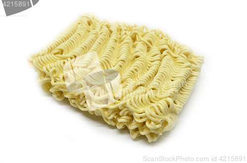 Image of Instant noodles on white background