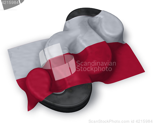 Image of paragraph symbol and flag of poland - 3d rendering