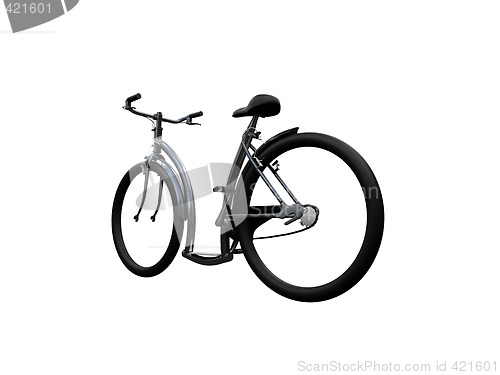 Image of Bicycle isolated moto back view 02