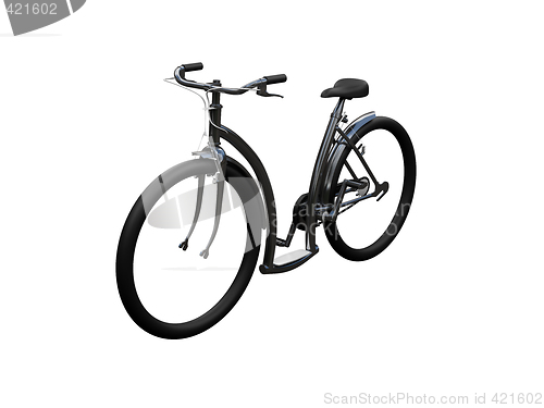 Image of Bicycle isolated moto front view 02