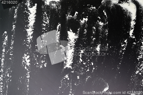 Image of powder(flour) on black
