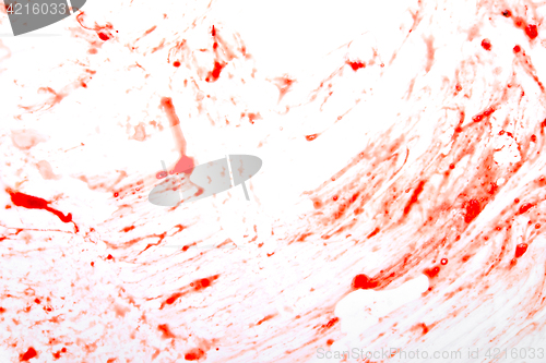 Image of blood on white