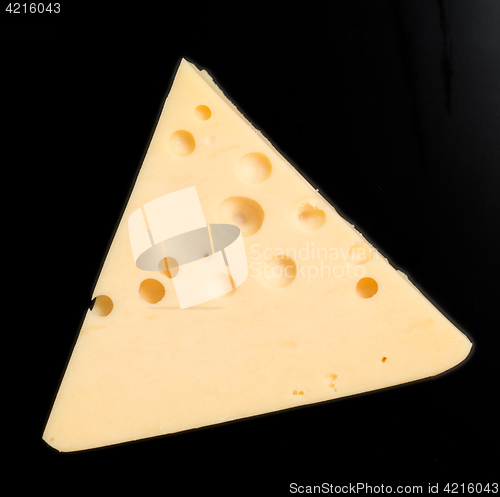 Image of cheese on black