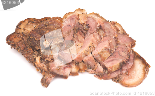 Image of sliced pork meat