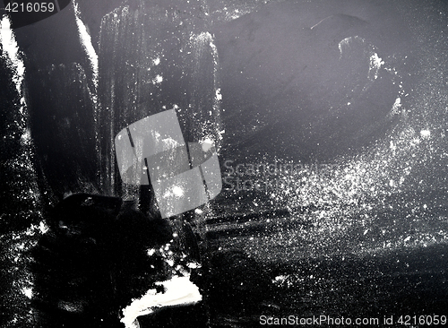Image of powder(flour) on black
