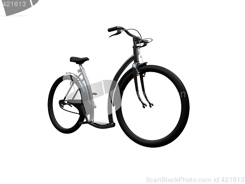 Image of Bicycle isolated moto front view 01