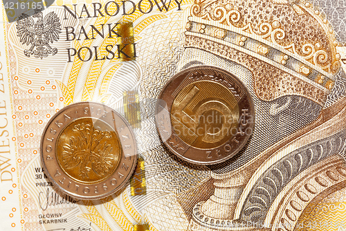 Image of Polish Zloty, close-up