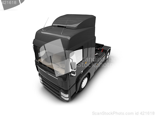 Image of Bigtruck isolated black front view