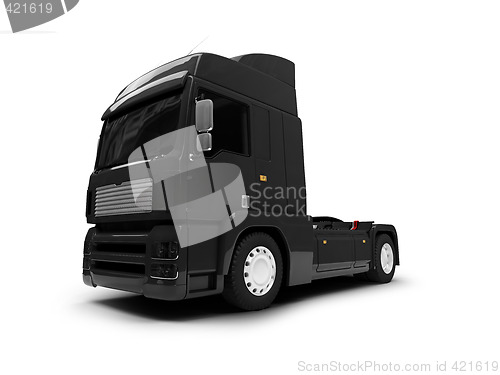 Image of Bigtruck isolated black front view