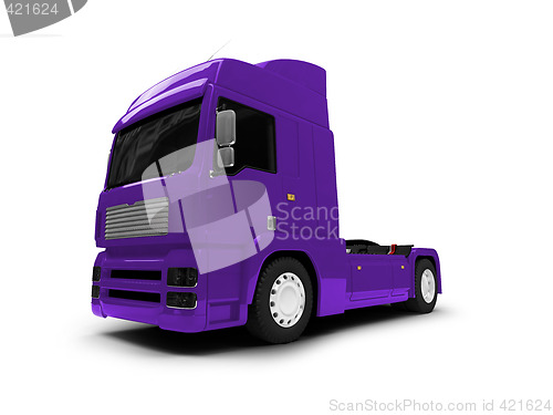 Image of Bigtruck isolated blue front view