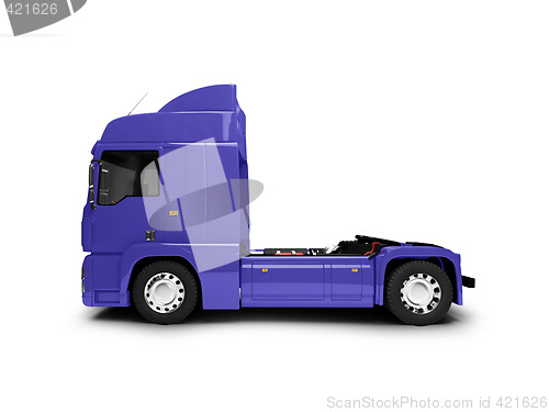 Image of Bigtruck isolated blue side view
