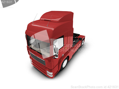 Image of Bigtruck isolated red front view