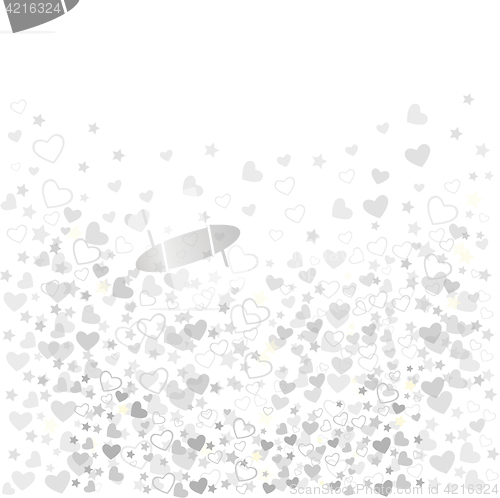 Image of white background with hearts
